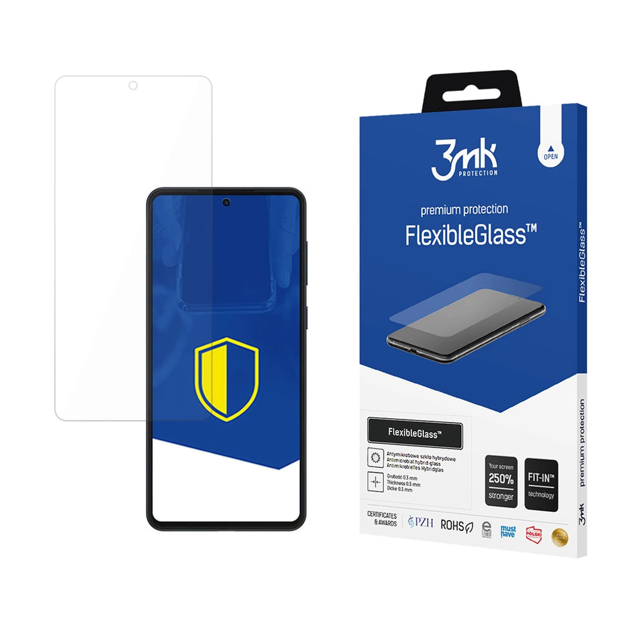Hærdet glas 3mk FlexibleGlass til Samsung Galaxy M55