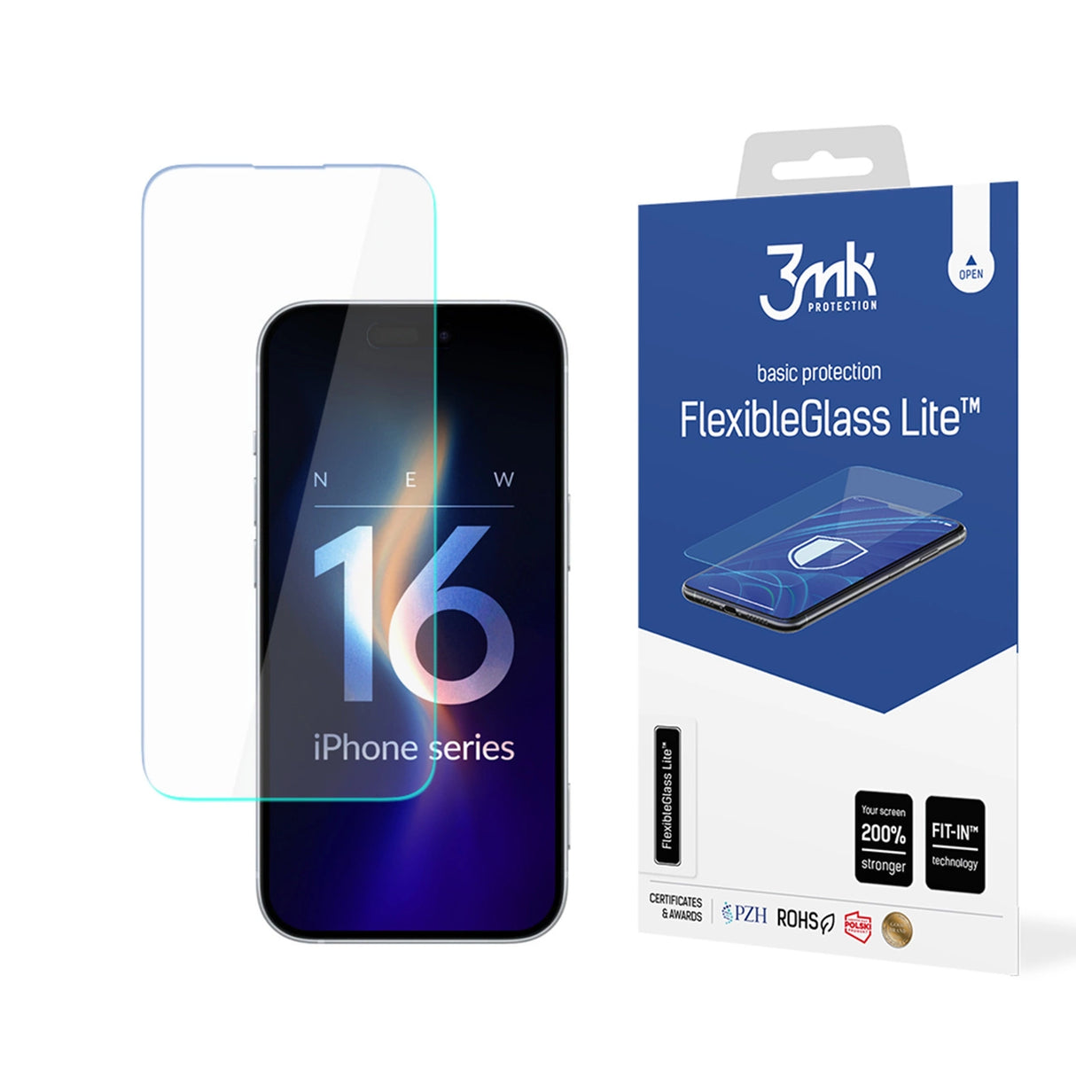 Hybridglas 3mk FlexibleGlass LiteTM til Apple iPhone 16 Pro Max