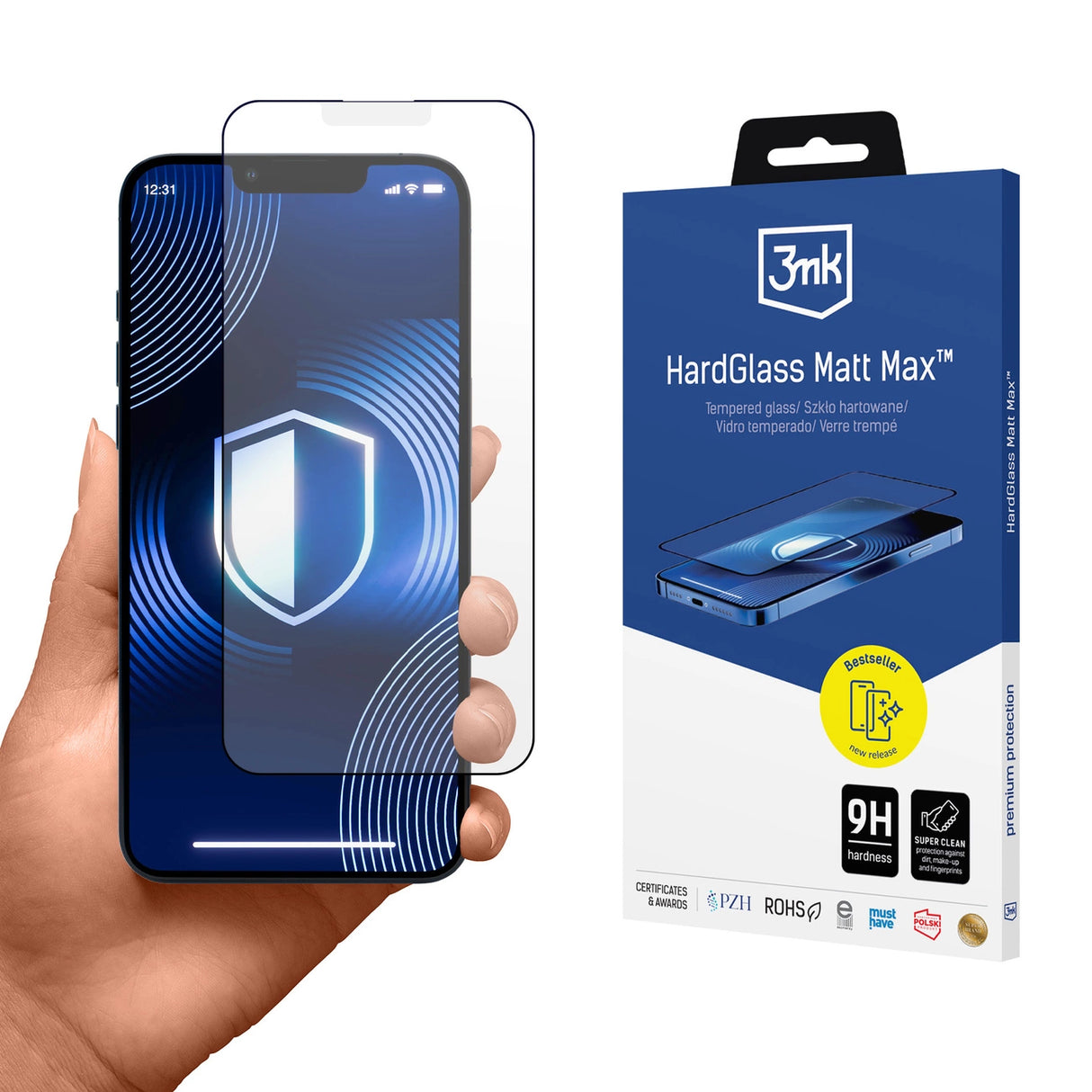 Matte hærdet glas 3mk HardGlass Matt Max til Apple iPhone 13 Pro Max/14 Plus