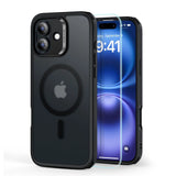 ESR Classic Hybrid Halolock MagSafe Case Set + hærdet glas til iPhone 16 - Halvt gennemsigtigt