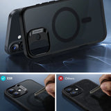 ESR Classic Hybrid Halolock MagSafe Case Set + hærdet glas til iPhone 16 - Halvt gennemsigtigt