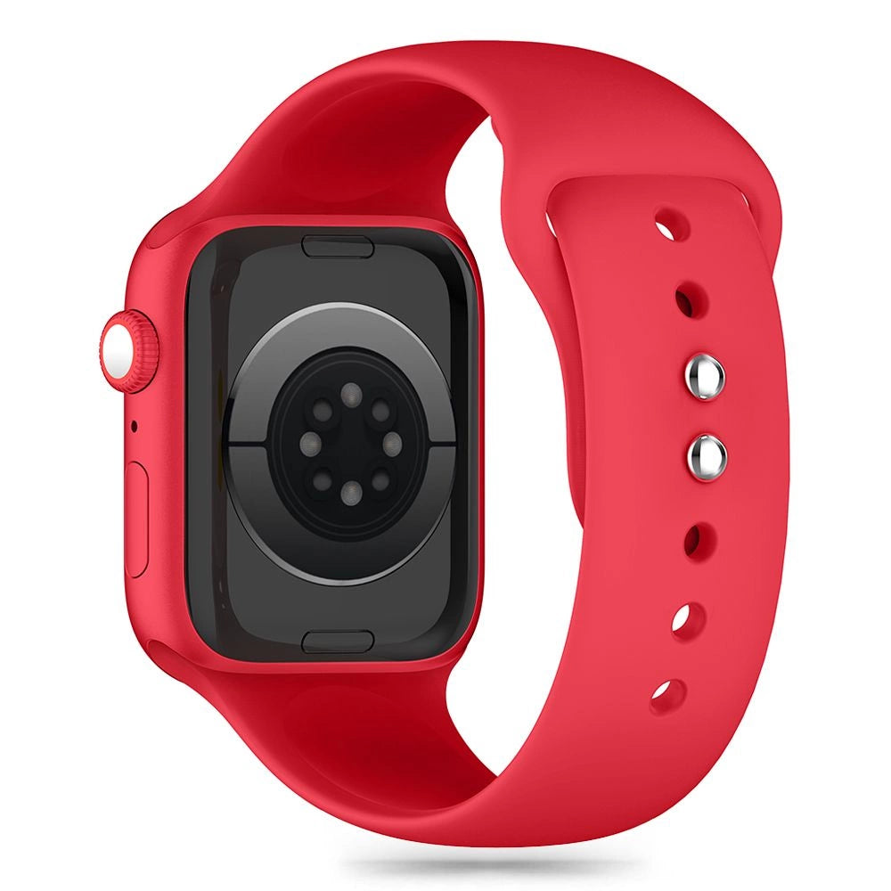 Tech-Protect Silicone Strap til Apple Watch 6 / 7 / 8 / 9 / 10 / SE / Ultra 1 / 2 (44/45/46/49 mm) - Rød