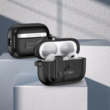 Tech-Protect Slim Hook Case med Carabiner til Apple AirPods Pro 1 / 2 - sort