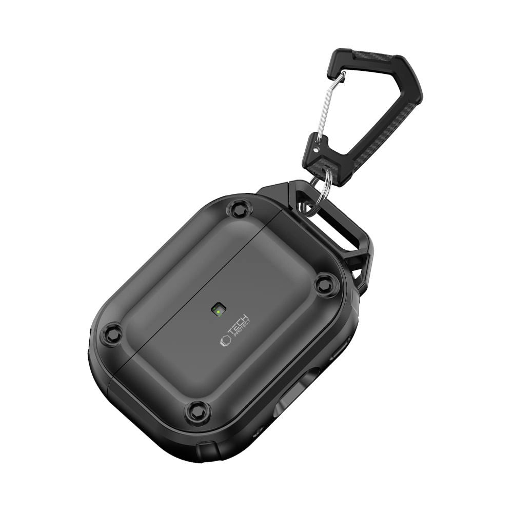 Tech-Protect Rough Hook Case med Carabiner til Apple AirPods Pro 1 / 2 - sort