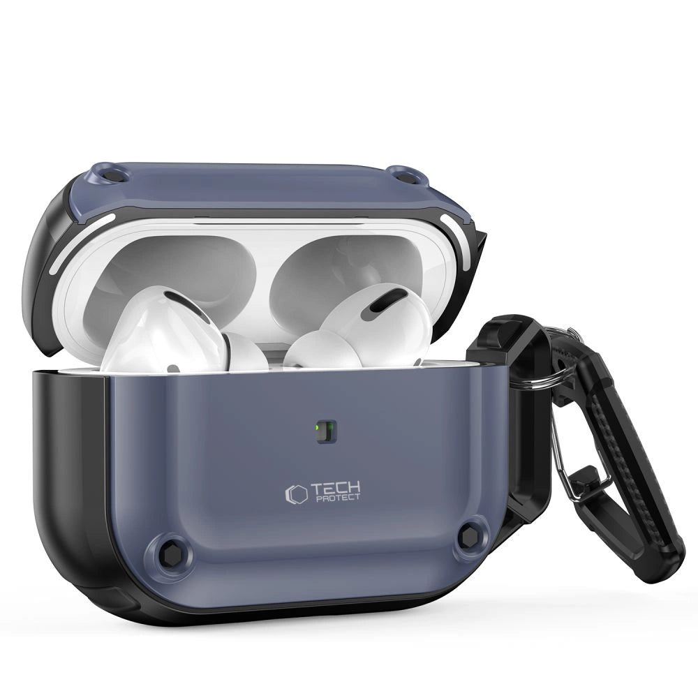Tech-Protect Rough Hook Case med Carabiner til Apple AirPods Pro 1 / 2 - Blå