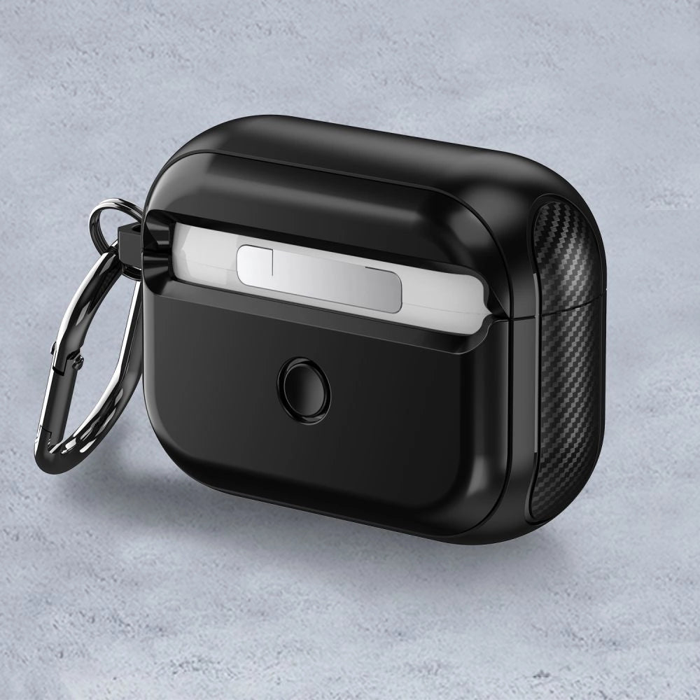 Tech-Protect Defender Hook MagSafe Case med Carabiner til Apple AirPods Pro 1 / 2 - sort