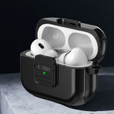 Tech-Protect Defender Hook MagSafe Case med Carabiner til Apple AirPods Pro 1 / 2 - sort