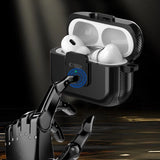 Tech-Protect Defender Hook MagSafe Case med Carabiner til Apple AirPods Pro 1 / 2 - sort