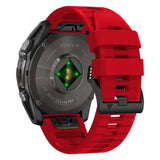 Tech-Protect Silicone Line Strap til Garmin Fenix 5X / 5X Plus / 6X / 6X Pro / 7X / 8 (51 mm) - Rød