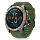 Tech-Protect Silicone Line Strap til Garmin Fenix 5X / 5X Plus / 6X / 6X Pro / 7X / 8 (51 mm) - Grøn