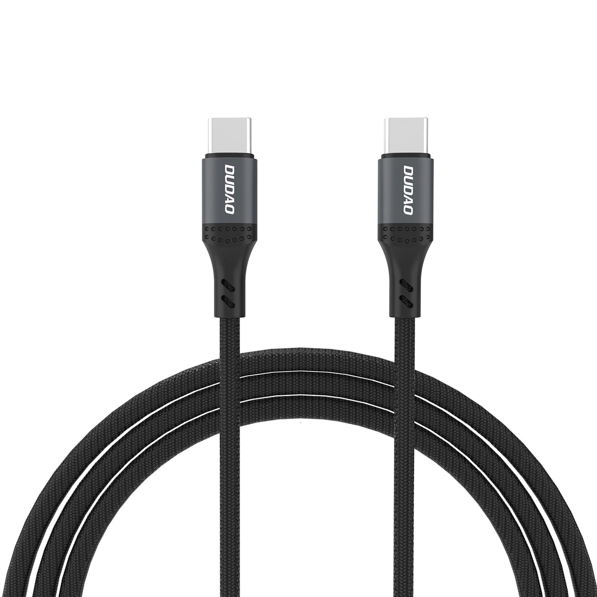 Dudao L3CC USB-C - USB-C 60W 2m flettet kabel - sort