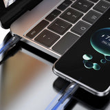 Dudao L3CC USB-C - USB-C 60W 2m flettet kabel - sort