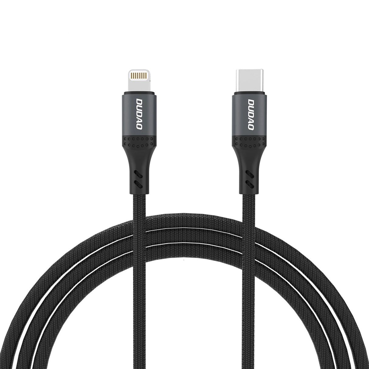 Dudao L3CL USB-C - Lightning 30W 2m flettet kabel - sort