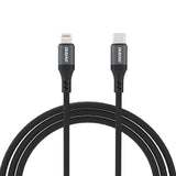 Dudao L3CL USB-C - Lightning 30W 2m flettet kabel - sort