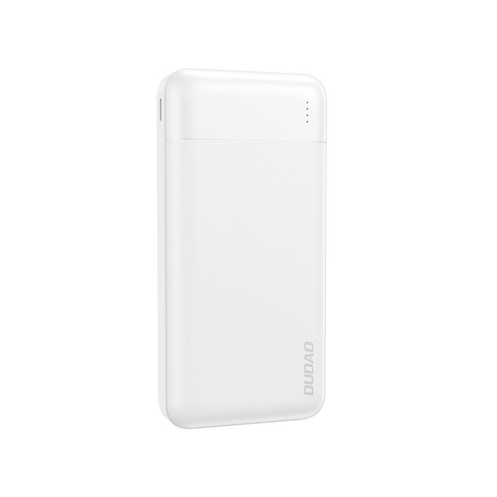 Powerbank Dudao K18-1W 10000mAh USB-A / USB-C / Micro USB - hvid