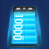 Powerbank Dudao K18-1W 10000mAh USB-A / USB-C / Micro USB - hvid