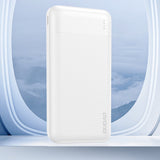 Powerbank Dudao K18-1W 10000mAh USB-A / USB-C / Micro USB - hvid