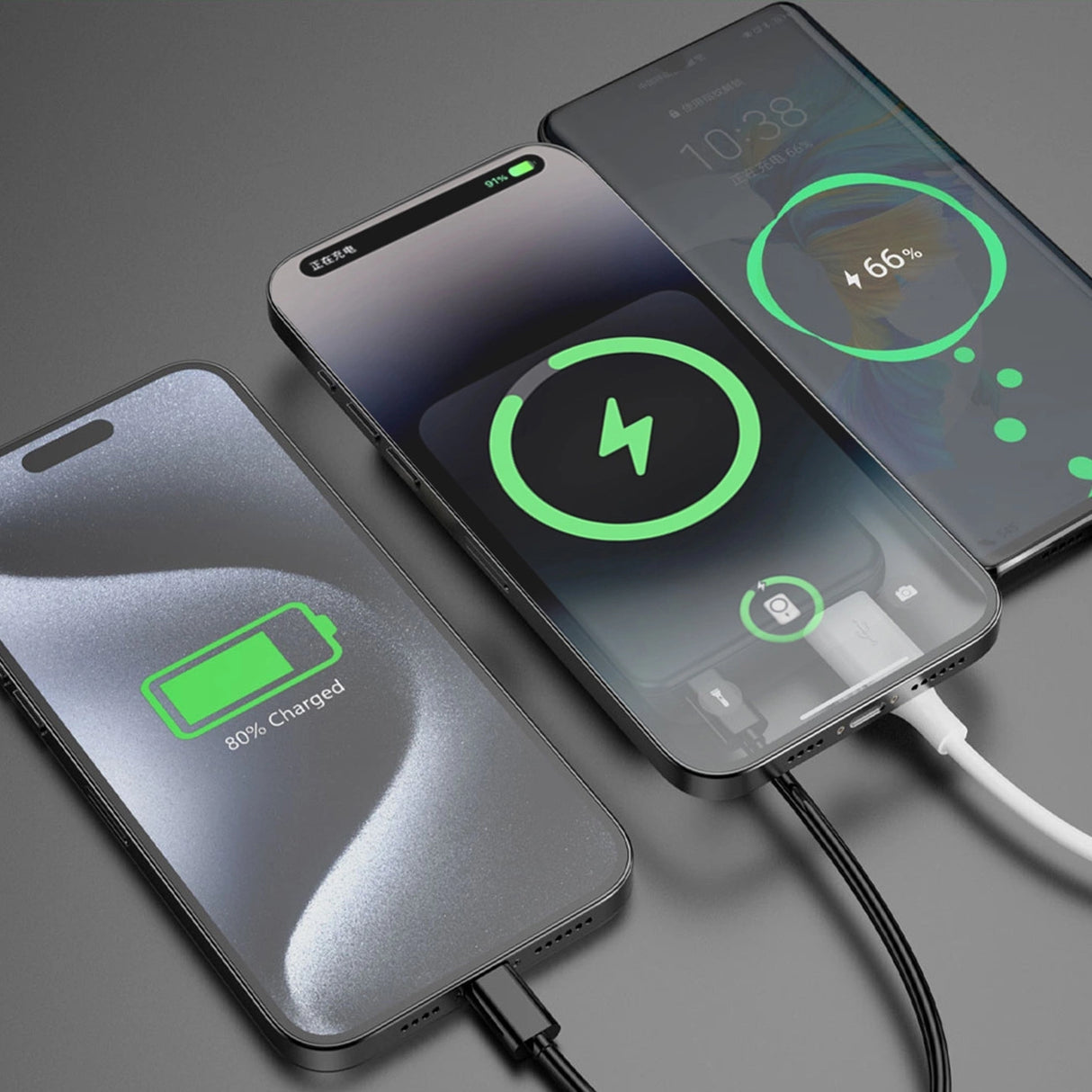 Powerbank Dudao K14S+ 10000mAh 20W USB-A / USB-C / MagSafe med stand - sort