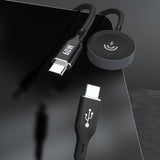 Dudao A12MaxC PD60W 2-i-1-oplader til Apple Watch / USB-C - sort