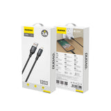 Dudao 3A 30W L3SL USB-A - Lightning Cable Braided 1.2m - sort