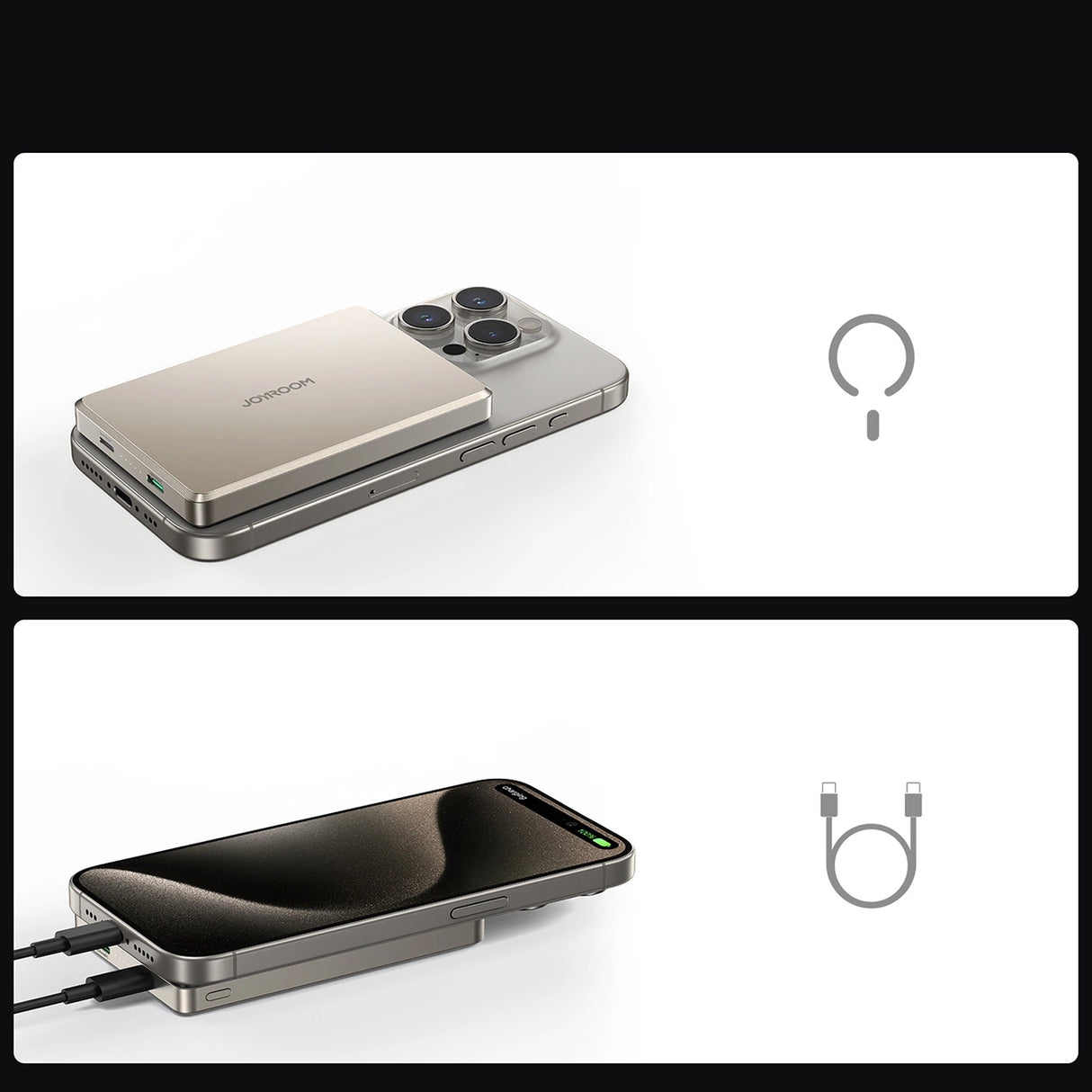 Powerbank Joyroom JR-PBM08 Pro 10000mAh ultra-tynn - titanium