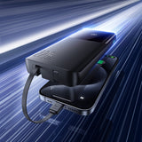 Joyroom JR-PBF19 22.5W 10000mAh Powerbank med to indbyggede kabler - sort