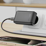 Acefast A100 65W GaN 2 USB-C+ USB-A oplader Ultra Slim - sort