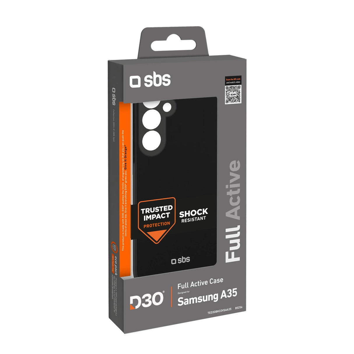 SBS D3O Full Active Case til Samsung Galaxy A35 - sort