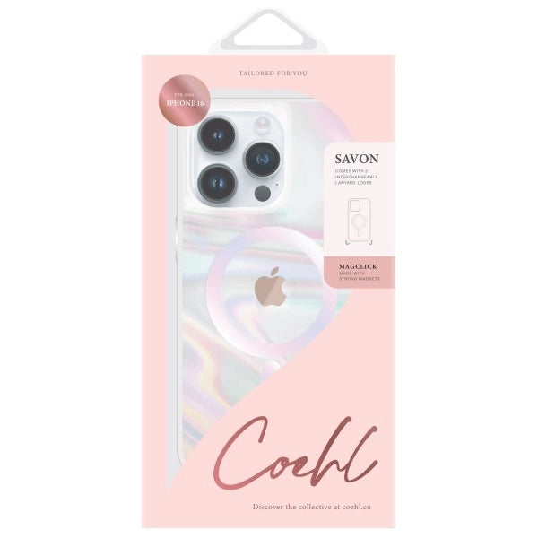 Uniq Coehl Savon Magnetisk opladningsfoder til iPhone 16 - Gennemsigtig