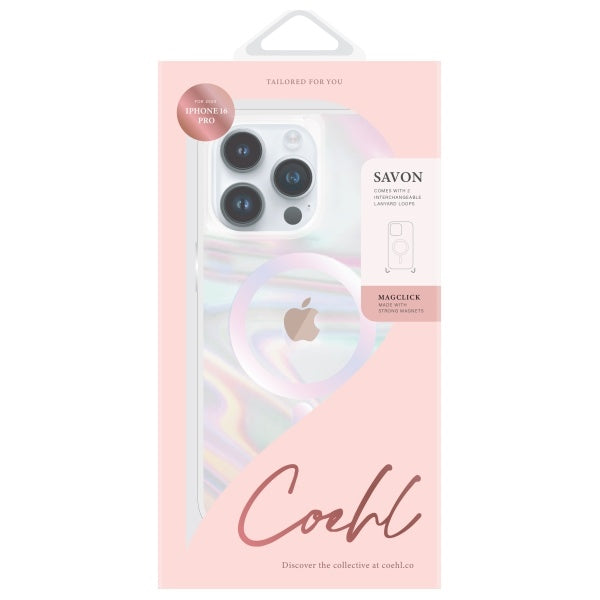 Uniq Coehl Savon Magnetisk opladningsfoder til iPhone 16 Pro - gennemsigtig