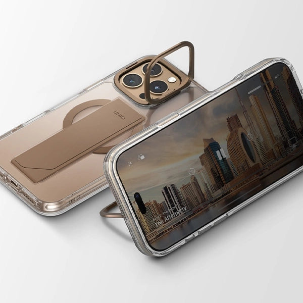 Uniq Heldro Max Magclick opladningsfodral til iPhone 16 Pro Max - gennemsigtig