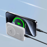Wozinsky WRW349YWS 10.000 mAh Magnetisk Power Bank - hvid