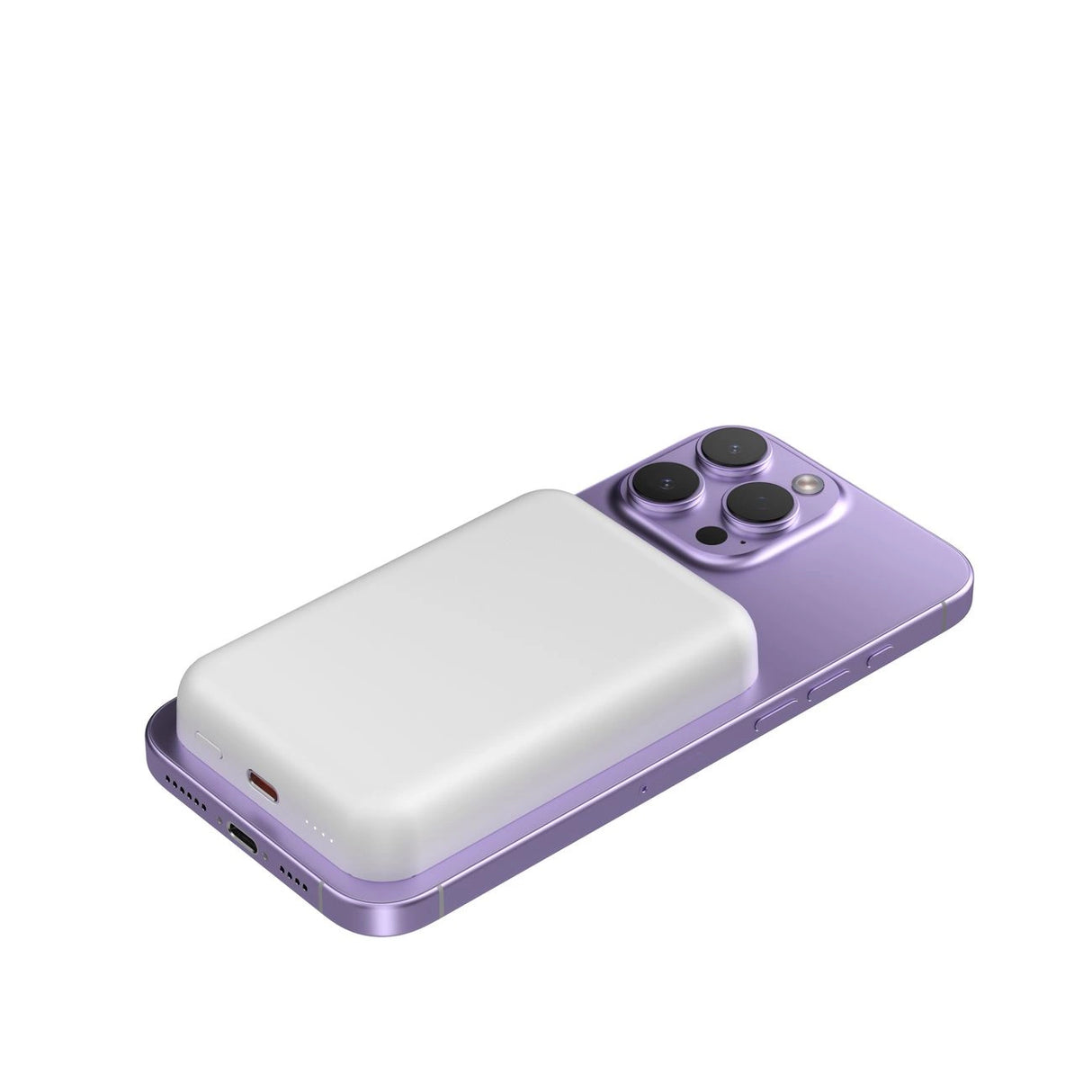 Wozinsky WRW349YWS 10.000 mAh Magnetisk Power Bank - hvid