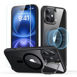 ESR Classic Hybrid Kickstand Halolock MagSafe Case Set + hærdet glas til iPhone 16 - sort