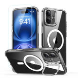 ESR Classic Hybrid Kickstand Halolock MagSafe Case Set + hærdet glas til iPhone 16 PLUS - Clear