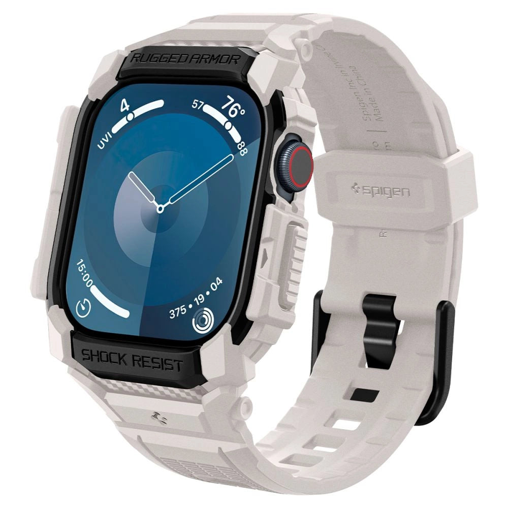 Spigen Rugged Armor  Pro  Strap til Apple Watch 10 (46MM) - Beige