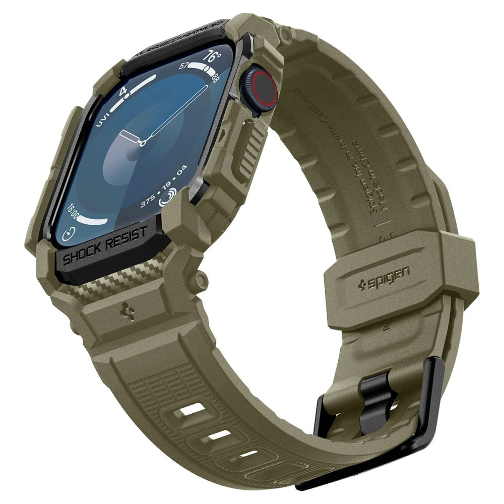 Spigen Rugged Armor  Pro  Strap til Apple Watch 10 (46MM) - Grøn