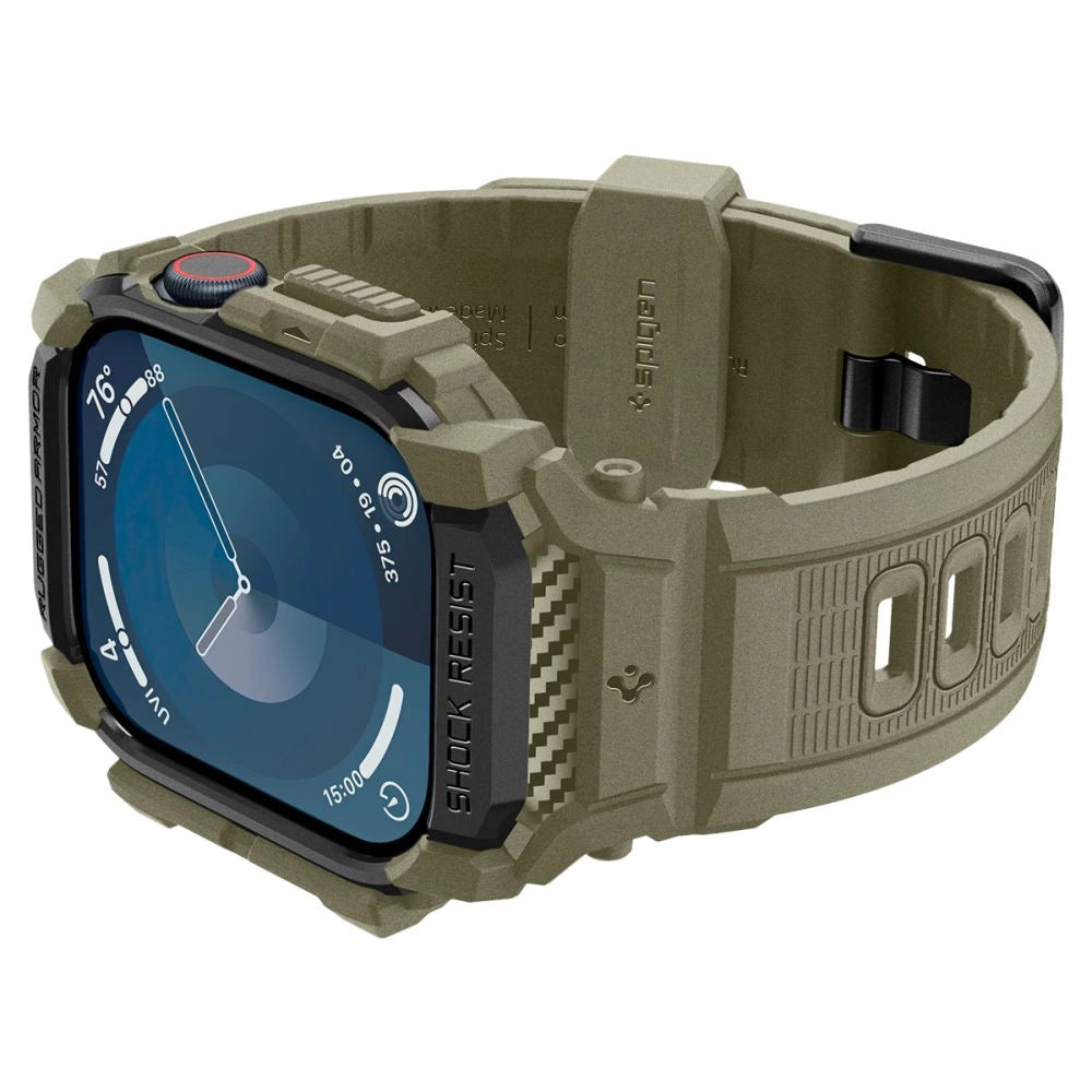 Spigen Rugged Armor  Pro  Strap til Apple Watch 10 (46MM) - Grøn