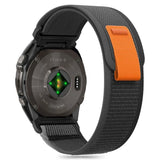 Tech-Protect Nylon Strap til Garmin Fenix 5X / 5X PLUS / 6X / 6X Pro / 7X / 8 (51MM) - sort