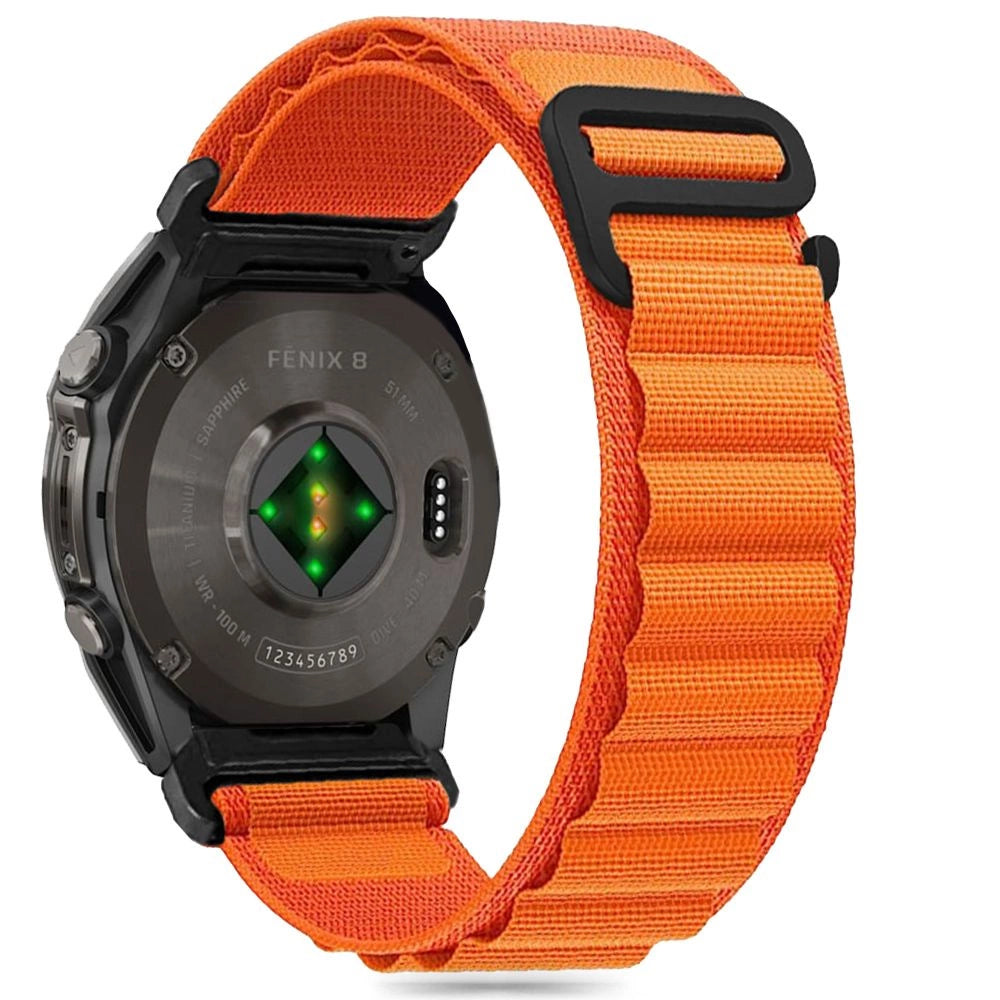 Tech- Protect Nylon Pro Strap til Garmin Fenix 5X / 5X PLUS / 6X / 6X Pro / 7X / 8 (51 MM) - Orange