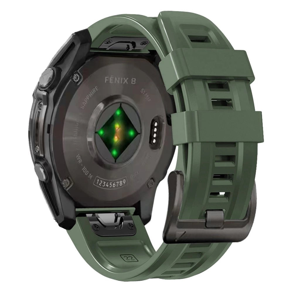 Tech-Protect Silicone Strap til Garmin Fenix 5S / 5S PLUS / 6S / 6S Pro / 7S / 8 (43MM) - Grøn
