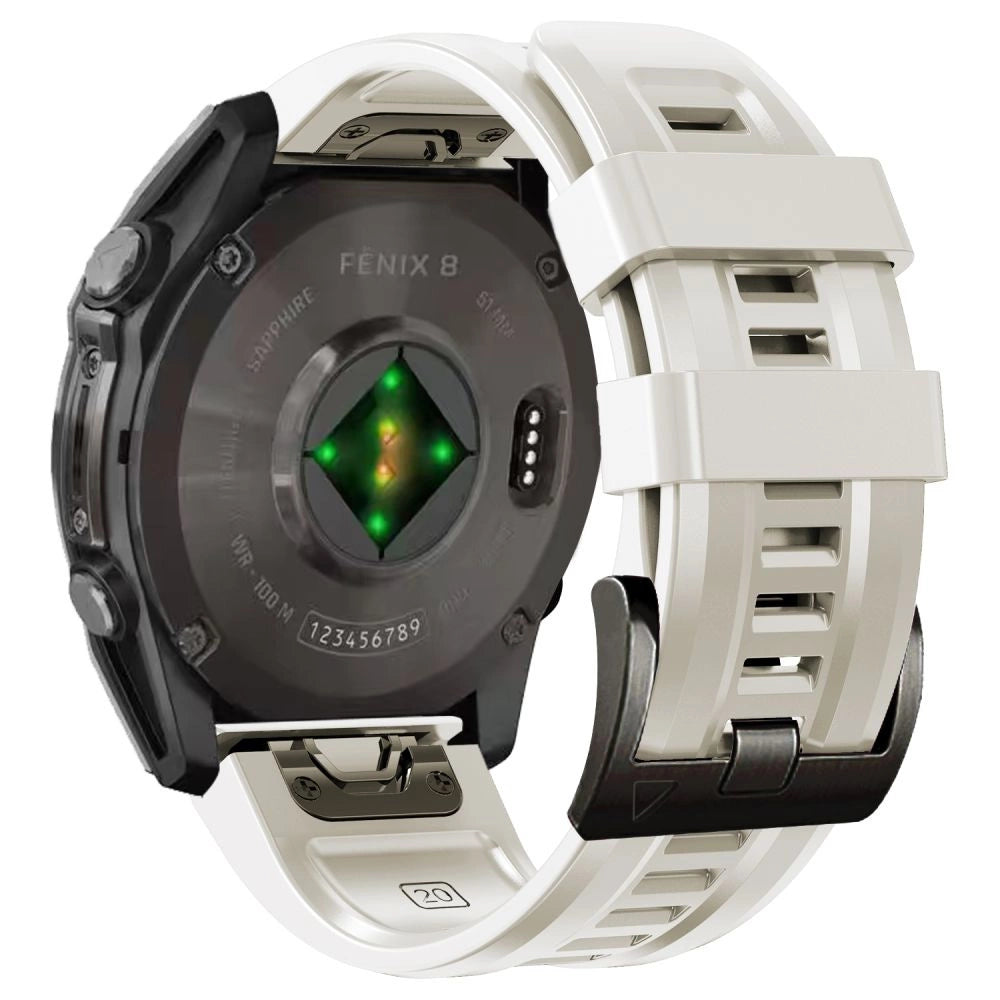 Tech-Protect Silicone Strap til Garmin Fenix 5S / 5S PLUS / 6S / 6S Pro / 7S / 8 (43MM) - Titanium