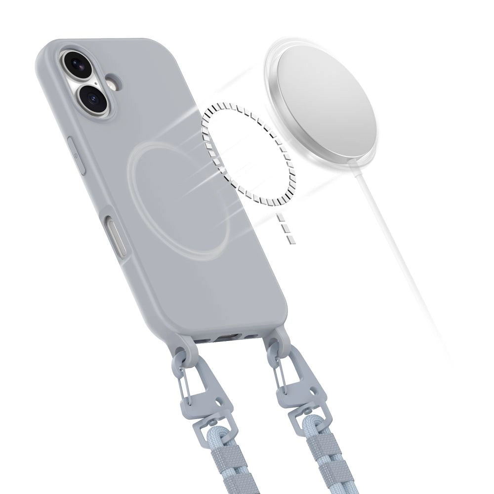 Tech-Protect MagNecklace MagSafe iPhone 16 Case - Grå