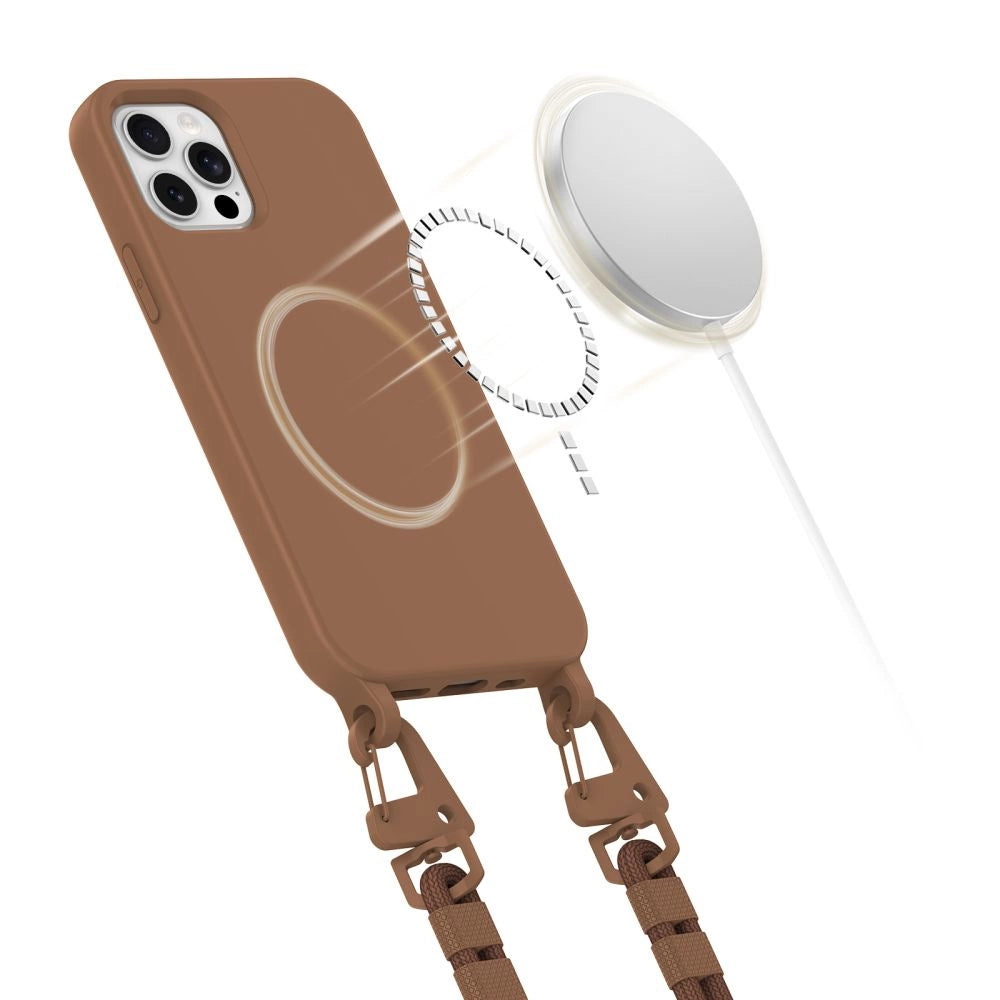Tech-Protect MagNecklace MagSafe Case til iPhone 12 / 12 Pro - Brunt