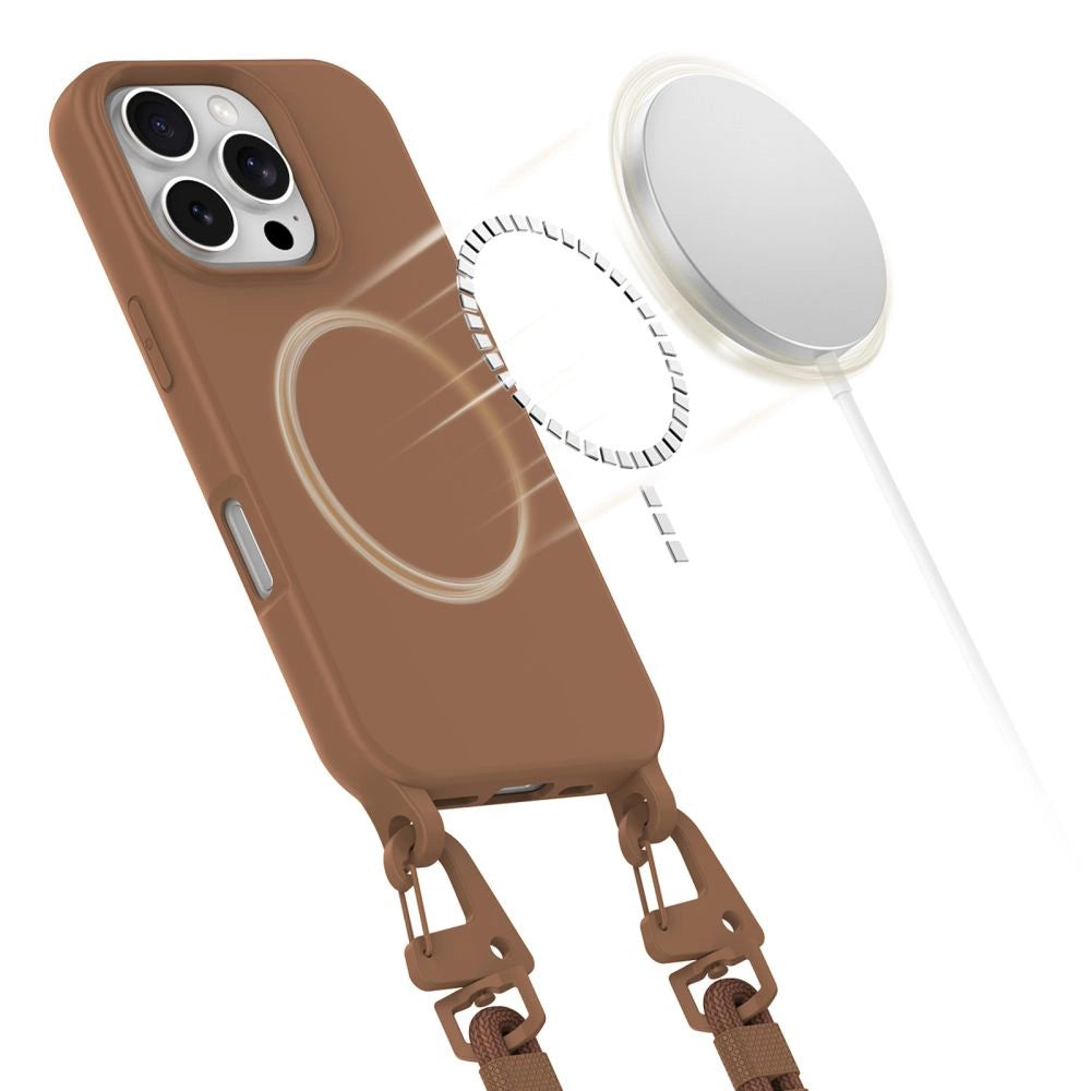 Tech-Protect MagNecklace MagSafe Case til iPhone 16 Pro Max - Brunt