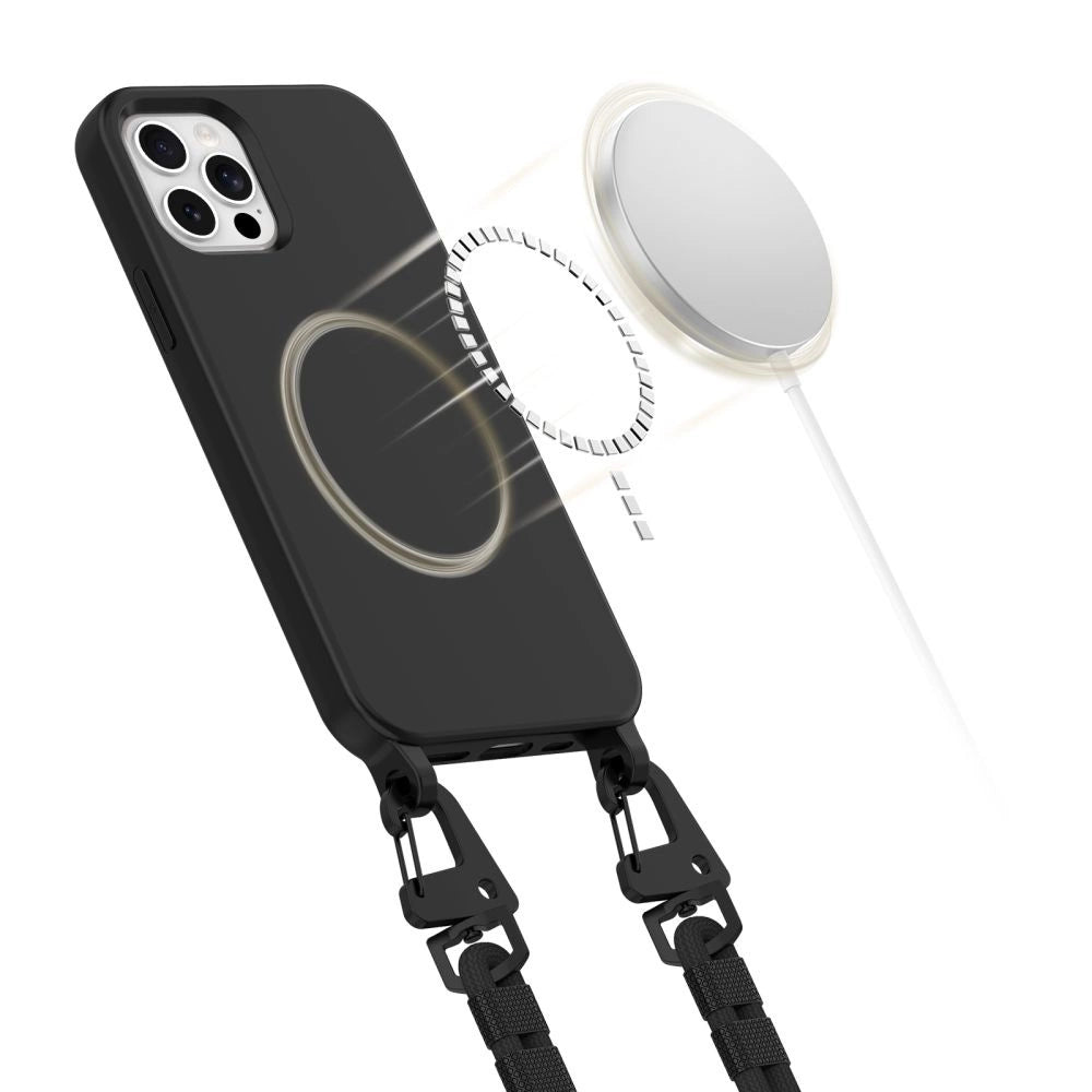 Tech-Protect MagNecklace MagSafe Case til iPhone 12 / 12 Pro - sort