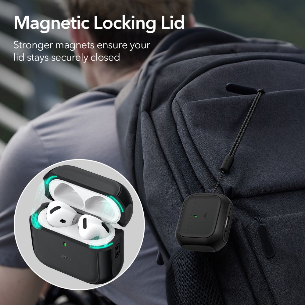 ESR Orbit Halolock MagSafe-hylster til Apple AirPods 4 - sort