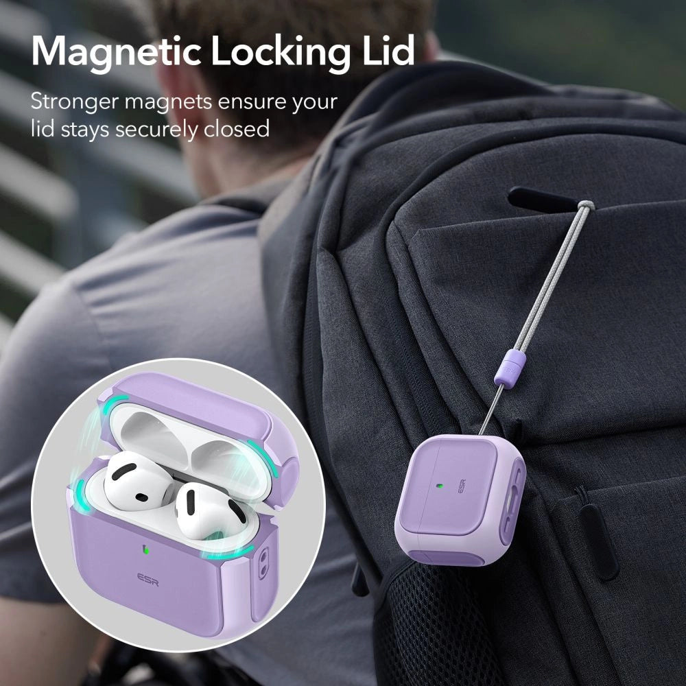 ESR Orbit Halolock MagSafe-hylster til Apple AirPods 4 - lilla