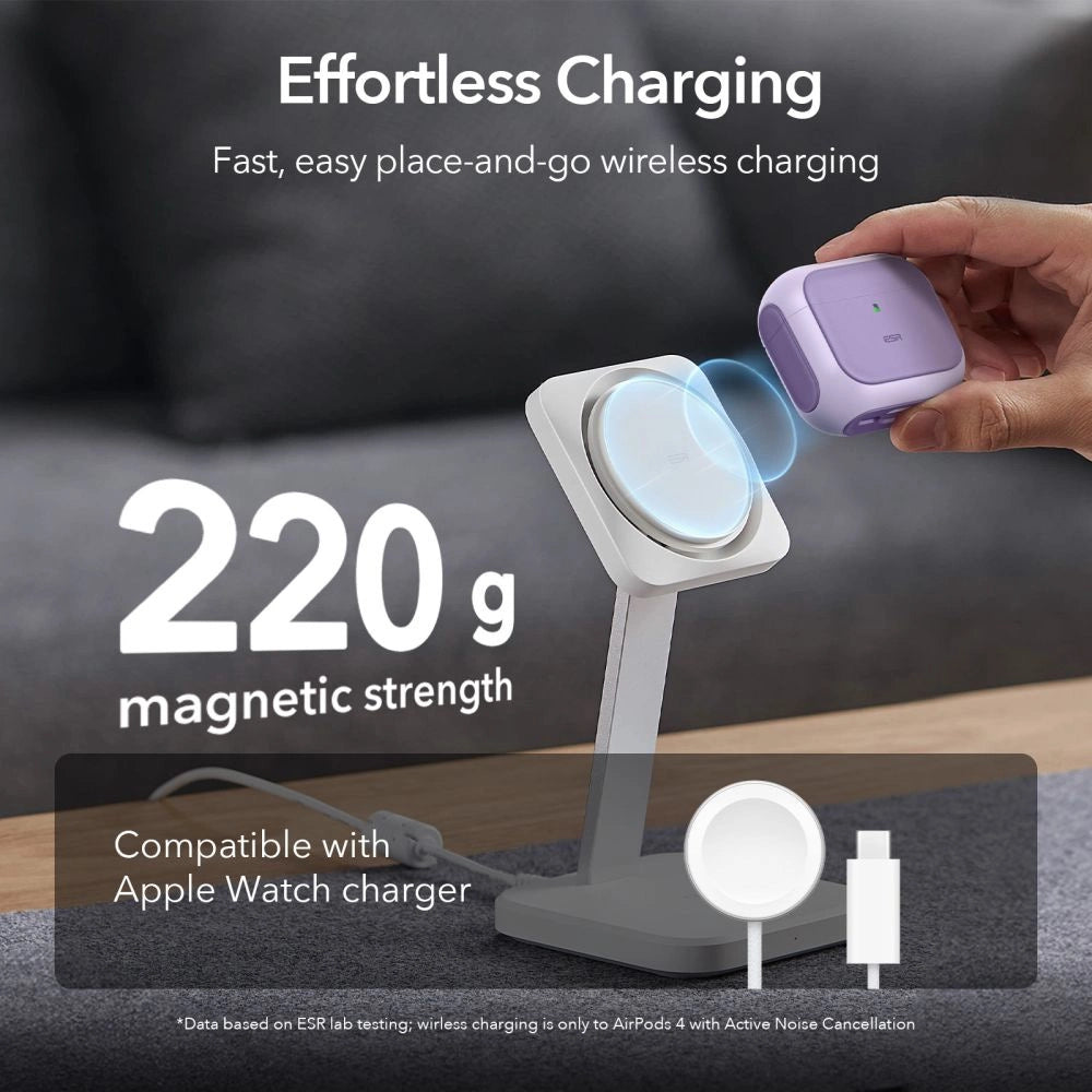 ESR Orbit Halolock MagSafe-hylster til Apple AirPods 4 - lilla
