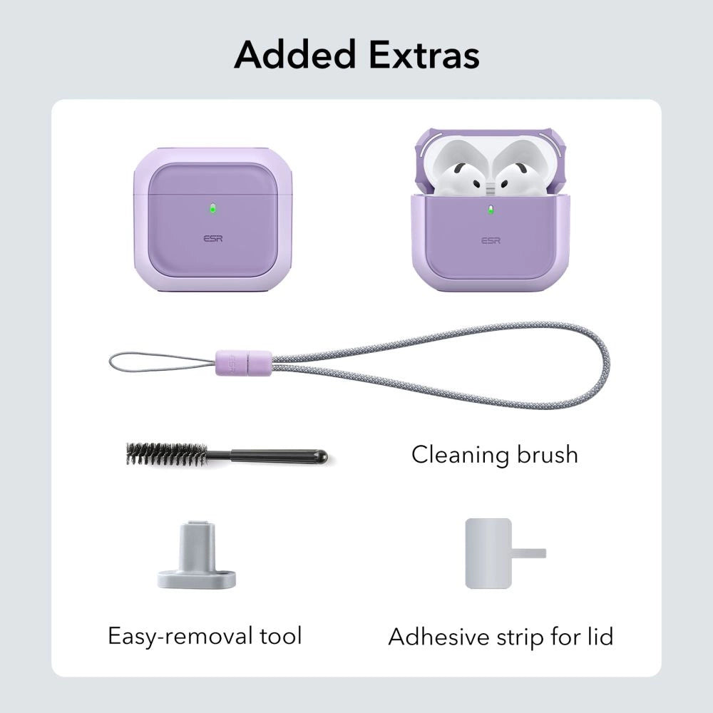 ESR Orbit Halolock MagSafe-hylster til Apple AirPods 4 - lilla